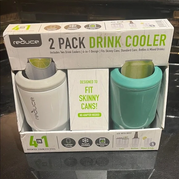 Reduce 2 Pack Drink Cooler - White and Green - Picture 1 of 11